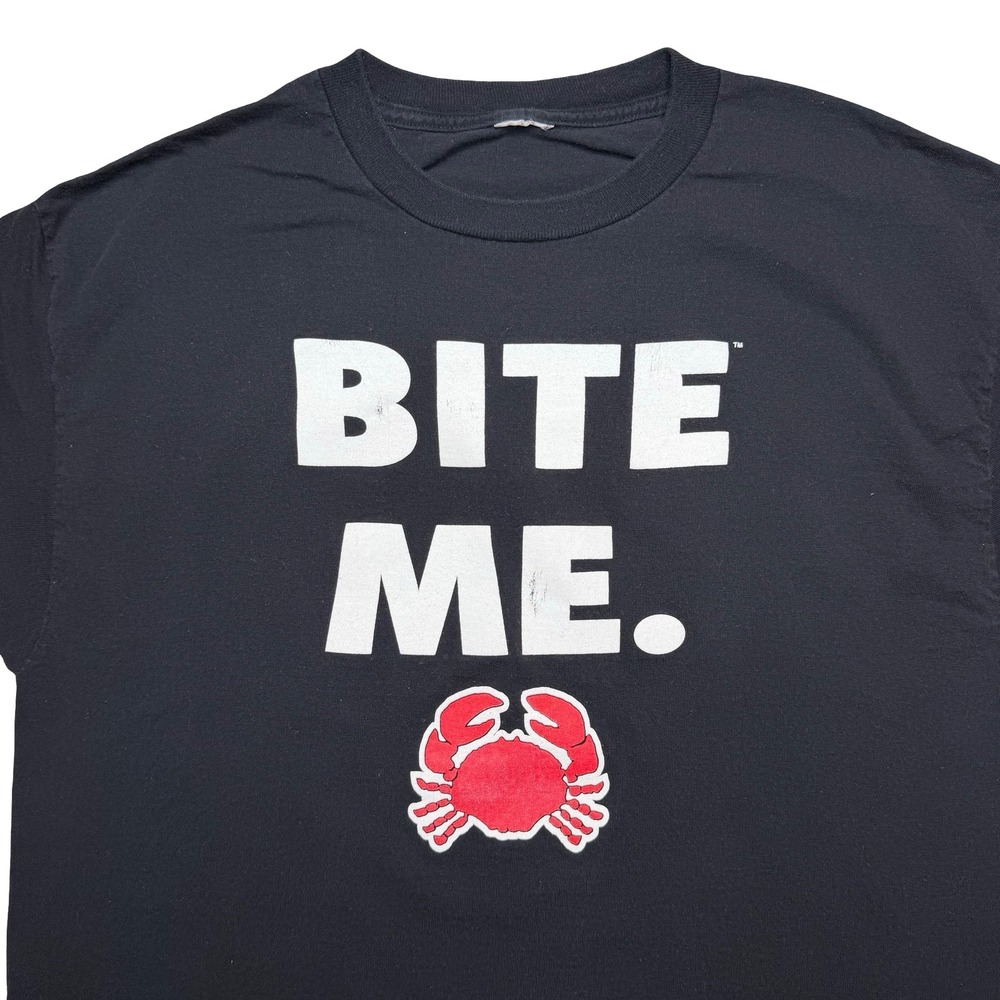 Vintage Joe's Crab Shack - bite me funny restaurant food shirt